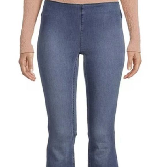 Free People We the Free Gummy Flared Leg Mid Rise Pull-On Stretch Jeans Sz 31 - Picture 2 of 6